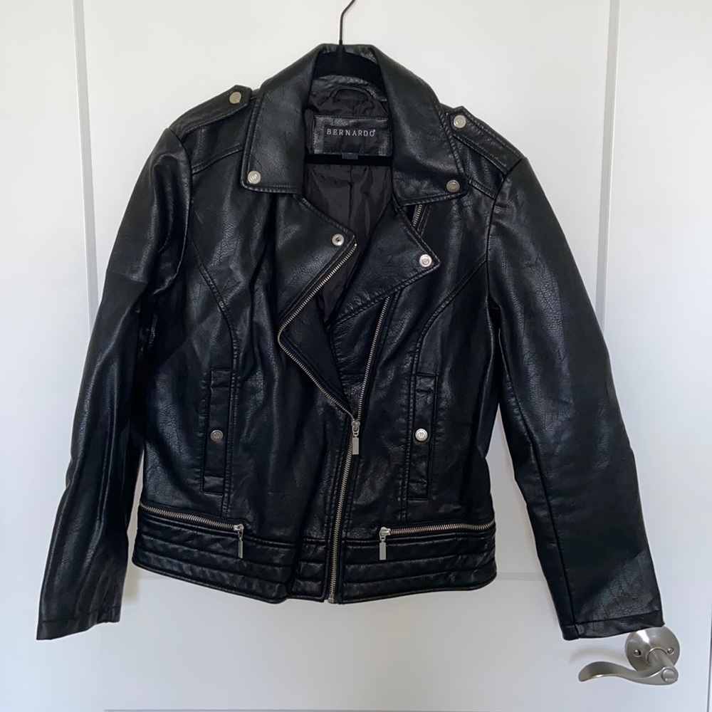 Bernardo Black Leather Jacket